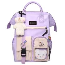 Mochila Infantil Clip Bear - Impermeável - Acessório para Meninas (Roxa)