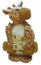 Mochila Infantil Coleira Berhappy - Girafa Marrom