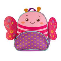 Mochila Infantil com Alça Reforçada Linda Borboletinha Rosa