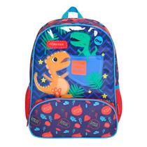 Mochila Infantil Com Bolso Externo Animais Escola Passeio Es