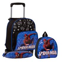 Mochila Infantil Com Lancheira Homem Aranha Meninos Creche