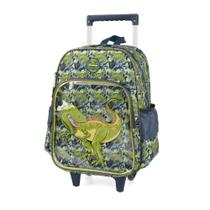 Mochila Infantil Com Roda M Luxcel UP4YOU Dinossauro Verde