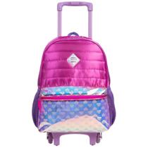 Mochila Infantil com Rodinha ARCO IRIS PLUS G PINK 48CM - Sestini