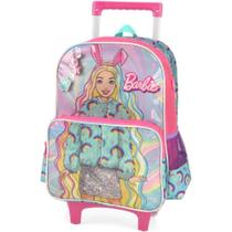 Mochila infantil com rodinha barbie gd pk - LUXCEL