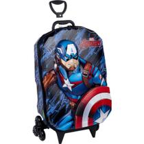 Mochila infantil com rodinha capitao america