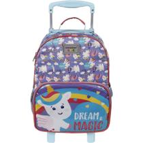 Mochila infantil com rodinha container kids unicornio g