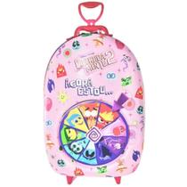 Mochila Infantil com Rodinha Divertidamente Roleta Rosa