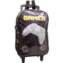 Mochila Infantil com Rodinha Gamer MD Preta - KIT Mochila Infantil com Rodinha Gamer MD Preta - KIT
