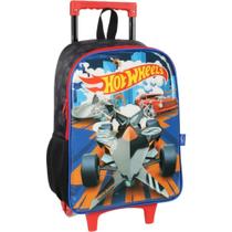 Mochila Infantil com Rodinha HOT Wheels G Preta (6931759260275)