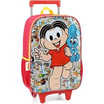 Mochila Infantil com Rodinha Turma da Mônica g Vermelha Luxcel