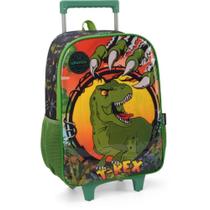 Mochila Infantil com Rodinha UP4YOU Dinossauro G Preta