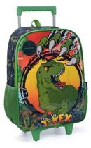 Mochila Infantil com Rodinha UP4YOU Dinossauro G Preta