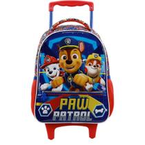 Mochila Infantil com Rodinhas Patrulha Canina 16" com Carrinho de Metal