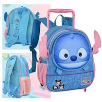 Mochila Infantil Com Rodinhas Stitch Tsum Feminino Meninas Desenho Criança Escola Passeio Mochila Infantil Com Rodinhas Stitch Tsum Feminino Meninas Desenho Criança Escola Passeio
