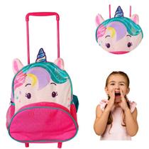 Mochila Infantil Com Rodinhas Zoo Clio Pets Unicórnio - Lilás