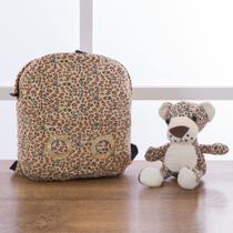 Mochila Infantil Com Ursinho de Pelucia Creche Voltas as Aulas