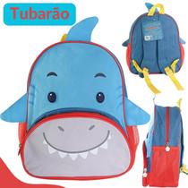 Mochila Infantil Costas Feminina Animais Zoo Clio Pets Escolar Kids Criança Meninos Bichinhos Desenho do tecido Liso