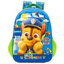 Mochila Infantil Costas Patrulha Chase 3D G Original Xeryus