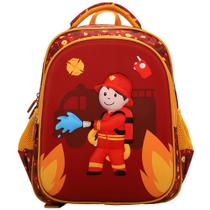 Mochila Infantil Creche Passeio Bombeiro Mirim 3D - Yins Mochila Infantil Creche Passeio Bombeiro Mirim 3D - Yins