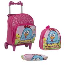 Mochila Infantil Creche Rodinha Galinha Pintadinha Reforçada