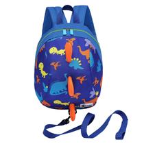 Mochila infantil DB Dinosaur Mini com coleira anti-perda azul profundo Mochila infantil DB Dinosaur Mini com coleira anti-perda azul profundo