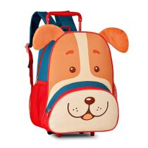 Mochila infantil de carrinho rodinha clio pets 15" cp2652a