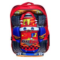 mochila infantil de costas carro espaçosa para menino cabe caderno volta as aulas