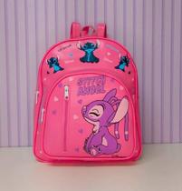 Mochila Infantil De Costas Do Stitch Creche Escolar Menina
