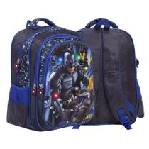 Mochila Infantil De Costas Estampa Batman 3D Led Grande