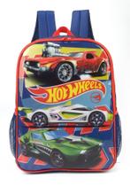 Mochila Infantil De Costas Hot Weels Azul Luxcel