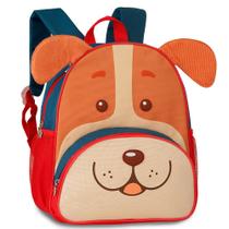 Mochila Infantil de Costas Passeio Creche DOG Vermelho