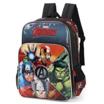 Mochila Infantil De Costas Vingadores Preta- Luxcel