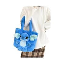 Mochila Infantil De Pelúcia Disney Stitch De Grande Capacidade, Bolsa Escolar De Desenho Animado,