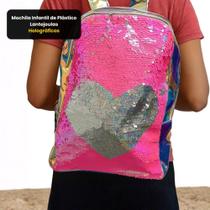 Mochila Infantil de Plástico Lantejoulas Holográficas Mochila Infantil de Plástico Lantejoulas Holográficas