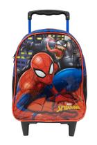 Mochila Infantil de Rodinha Carrinho Homem Aranha Média Ref 10671 Xeryus