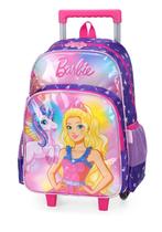 Mochila Infantil de Rodinhas Barbie Roxa Up4you