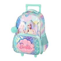 Mochila Infantil De Rodinhas Barbie, Verde - Luxcel Mochila Infantil De Rodinhas Barbie, Verde - Luxcel