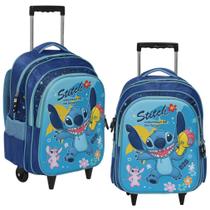 Mochila Infantil de Rodinhas Lilo & Stitch Grande Reforçada