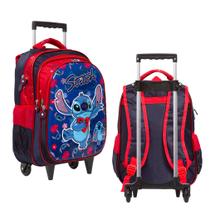 Mochila Infantil De Rodinhas Stitch Pre Escola Lançamento