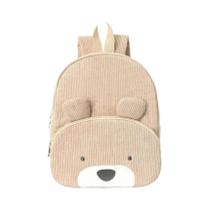 Mochila Infantil De Veludo, Urso De Desenho Animado Bordado, Meninos, Meninas, Jardim De Infância,