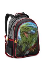 Mochila Infantil Denlex Dinossauro Preto 41,5x30x13 cm