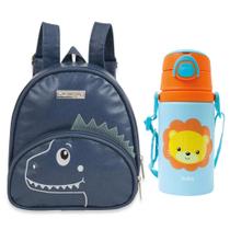 Mochila Infantil Dino Hug Com Garrafinha Buba