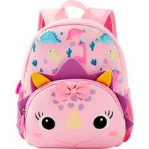 mochila infantil em neoprene bebe girl dino 12"