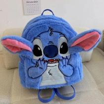 Mochila Infantil Escolar 7L Stitch Azul Pelúcia Fofa Backpack Pequena Costa Sem Rodas Volta as Aulas Mochila Infantil Escolar 7L Stitch Azul Pelúcia Fofa Backpack Pequena Costa Sem Rodas Volta as Aulas