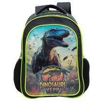 Mochila Infantil Escolar Bolsa Dinossauro Passeio Colégio Preto