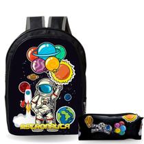 Mochila Infantil Escolar Bolsa Masculina Criança Menino Reforçado + Estojo Grande - Pikuka