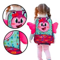 Mochila Infantil Escolar Borboleta Estampada Acessório