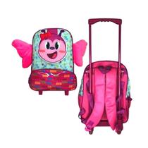 Mochila Infantil Escolar Borboleta Rosa com Rodinha 13 Lts Mochila Infantil Escolar Borboleta Rosa com Rodinha 13 Lts