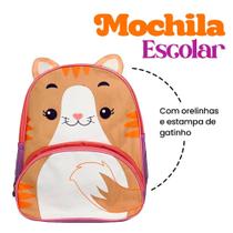Mochila Infantil Escolar Com Alças De Costas - Gato Clio Pets
