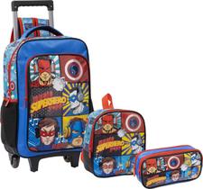 Mochila Infantil Escolar Com Rodinha Vingadores Advengers MIM6335-C